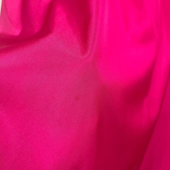 Bestform Vintage 60s Nylon Slip Skirt Lace Trim Fuchsia Midi Lingerie Sz L - Picture 6 of 6